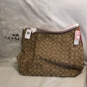 NEW COACH bag khaki/ strawberry 🍓 gold -